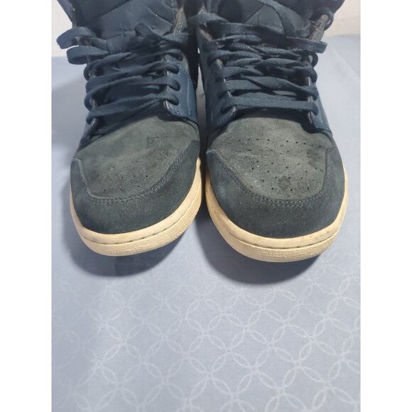 Nike Air Jordan 1 Retro Mid Armory Navy/Electrolime Jumpman 554724-421 Mens 13 - Picture 4 of 16